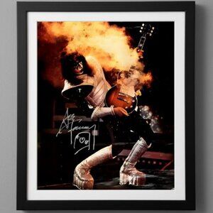Ace Frehley Live Guitar Poster - Vintage KISS Band Wall Art, Classic Rock Decor